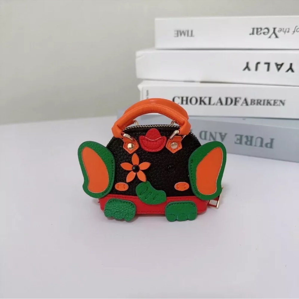Cute Colorful Elephant-Shaped mini bag for AirPods keys etc